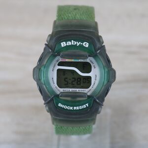 Casio Baby-G BG-341 Watch – Pre-Owned, New Battery, Round, Green